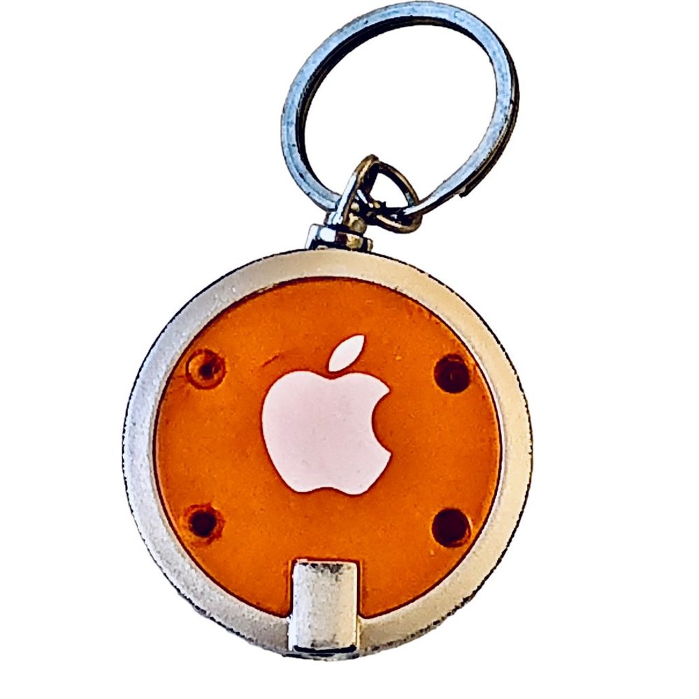 Apple Computer Logo Keychain & Mini LED Flashlight used AS IS - Picture 5 of 10